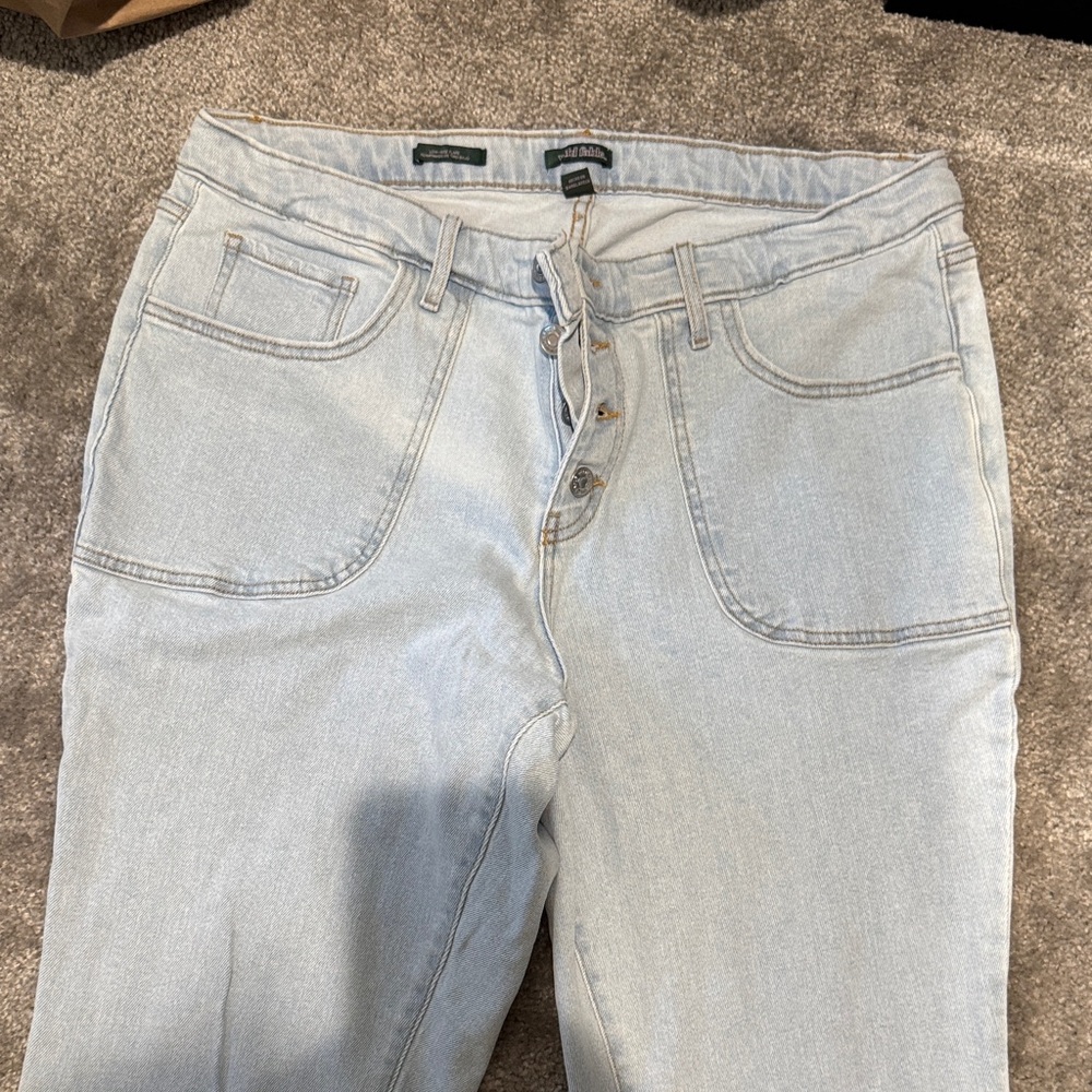 Wild Fable Women's Low Rise Flare Jeans in Light Blue